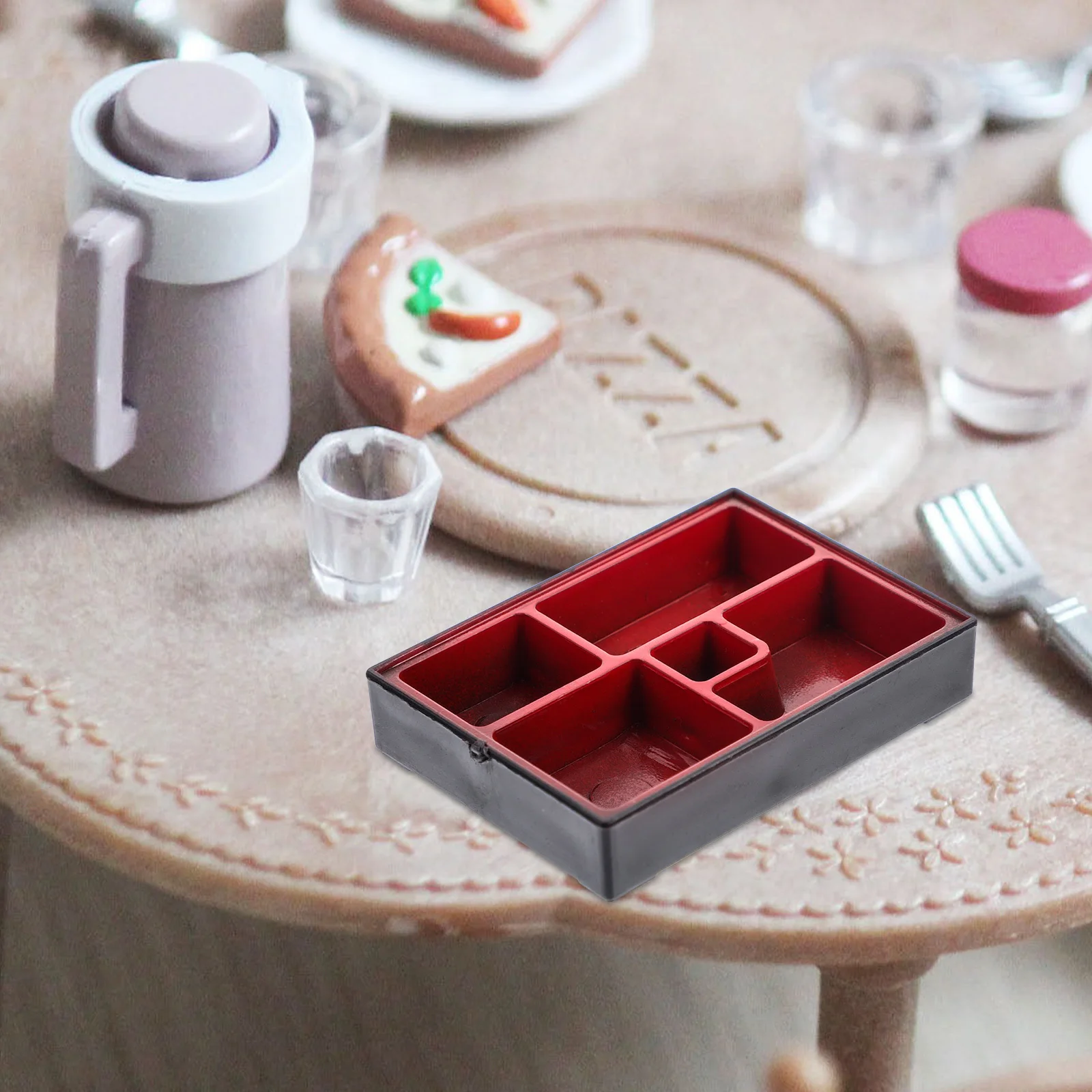 10pcs Mini Food Plate Decorations For Dollhouse Kitchen Scene Props Durable Miniature Tableware Kids Pretend Play Set