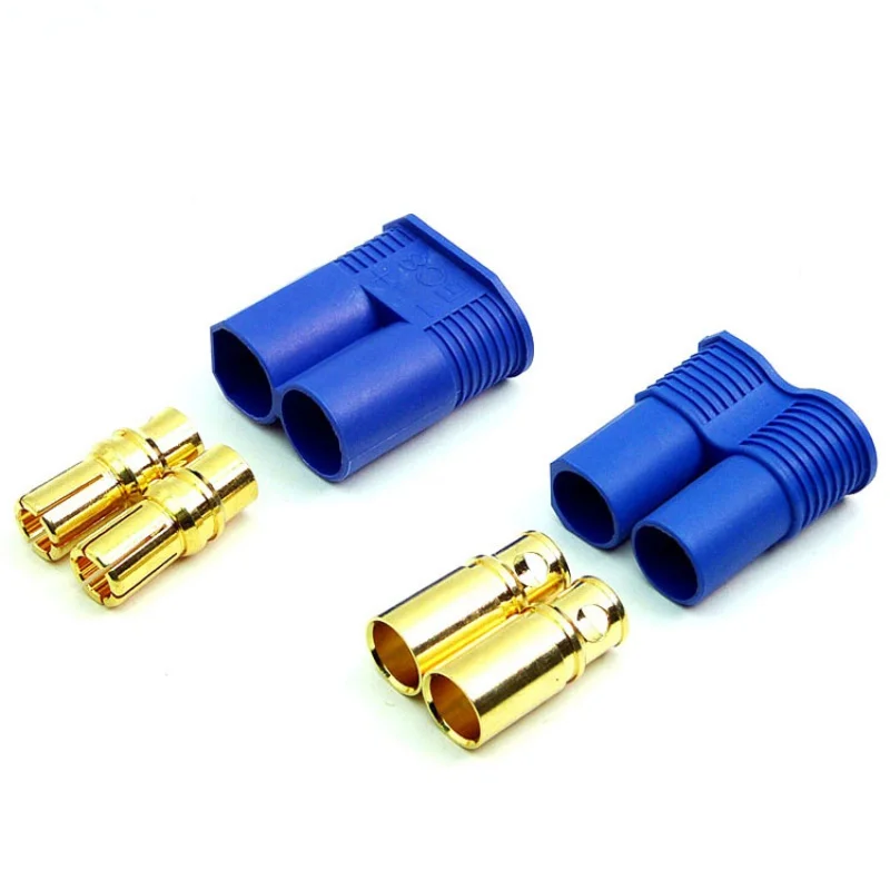 High Current 8mm EC8 Bullet Connector 24K Gold Plated Banana Plug Socket Female Male Connectors For RC Car ESC Lipo Battery