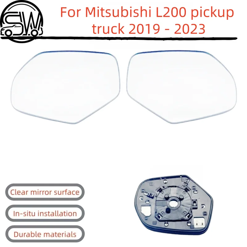 For Mitsubishi L200 pickup truck 2019 - 2023 model  Rearview mirror lenses with heating function.