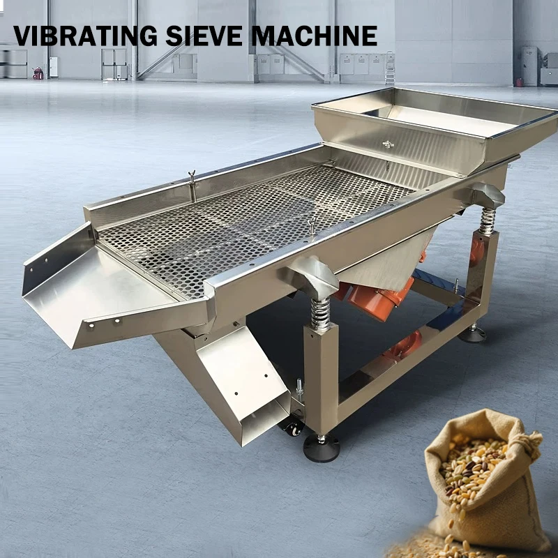 Vibrating Sieve Machine 30*80 Linear Electric Screening Stainless Steel Particle Screening Machine