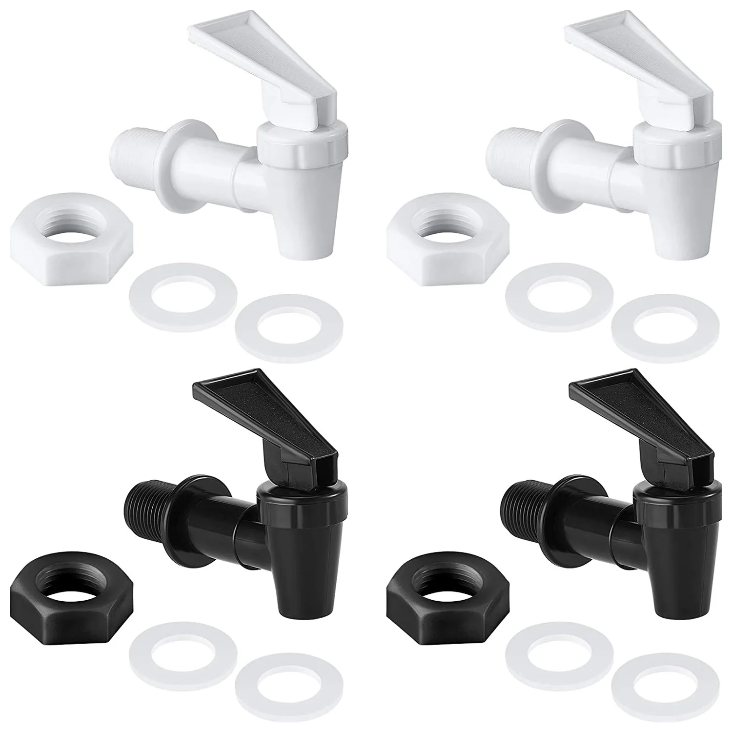 4 Sets Replacement Cooler Faucet Water Bottle Jug, Dispenser Tap Spigot Spout Water Beverage Lever Pour Dispenser Valve