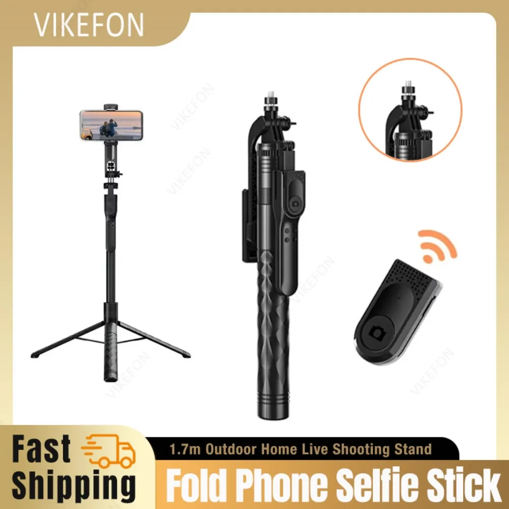 

Phone Photography Selfie Stick Holder 1.7M 3-axis Anti Shake Outdoor Shoot Cellphone Mount Bluetooth Remote Scalable Live Tripod