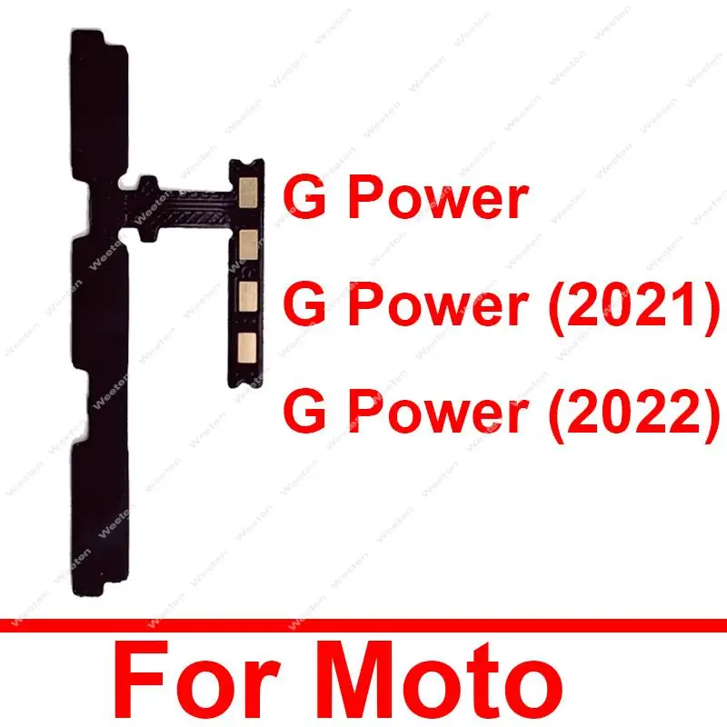 For Motorola Moto G Power 2021 2022 Power Volume Button Flex Cable ON OFF Side Key Switch Control Flex Ribbon