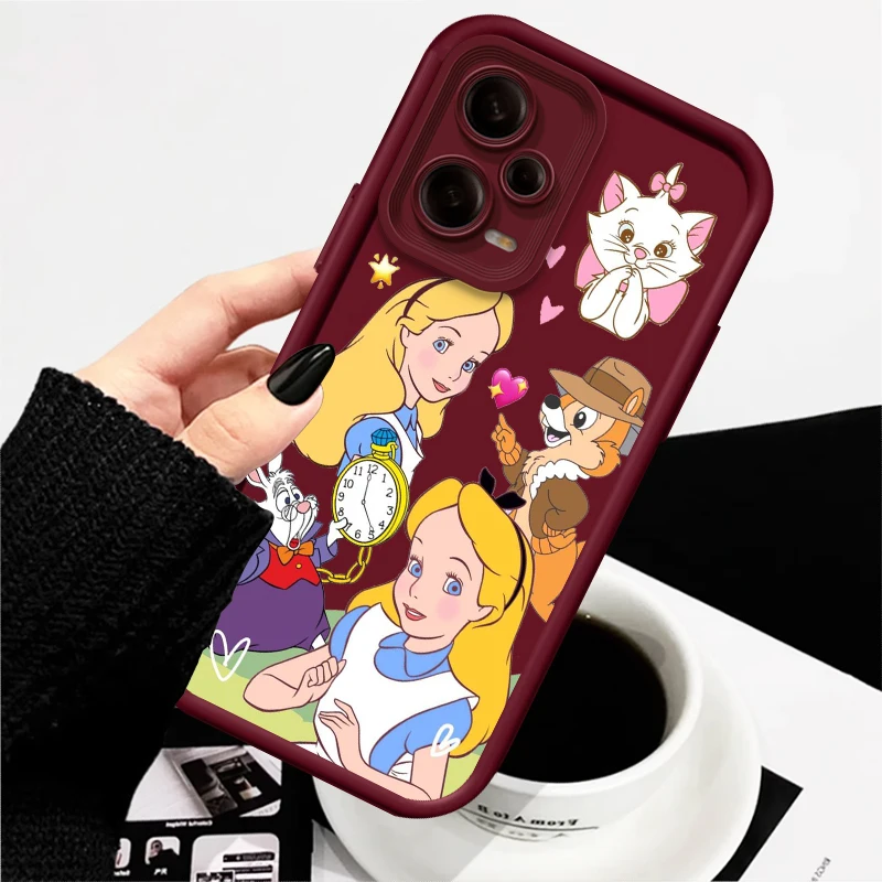 Alice Disney Fashion Cartoon Eye Ladder For Xiaomi Redmi Note 13 12 12C 11 11S 10 10C 10A 9C 9A Pro 5G TPU Phone Case