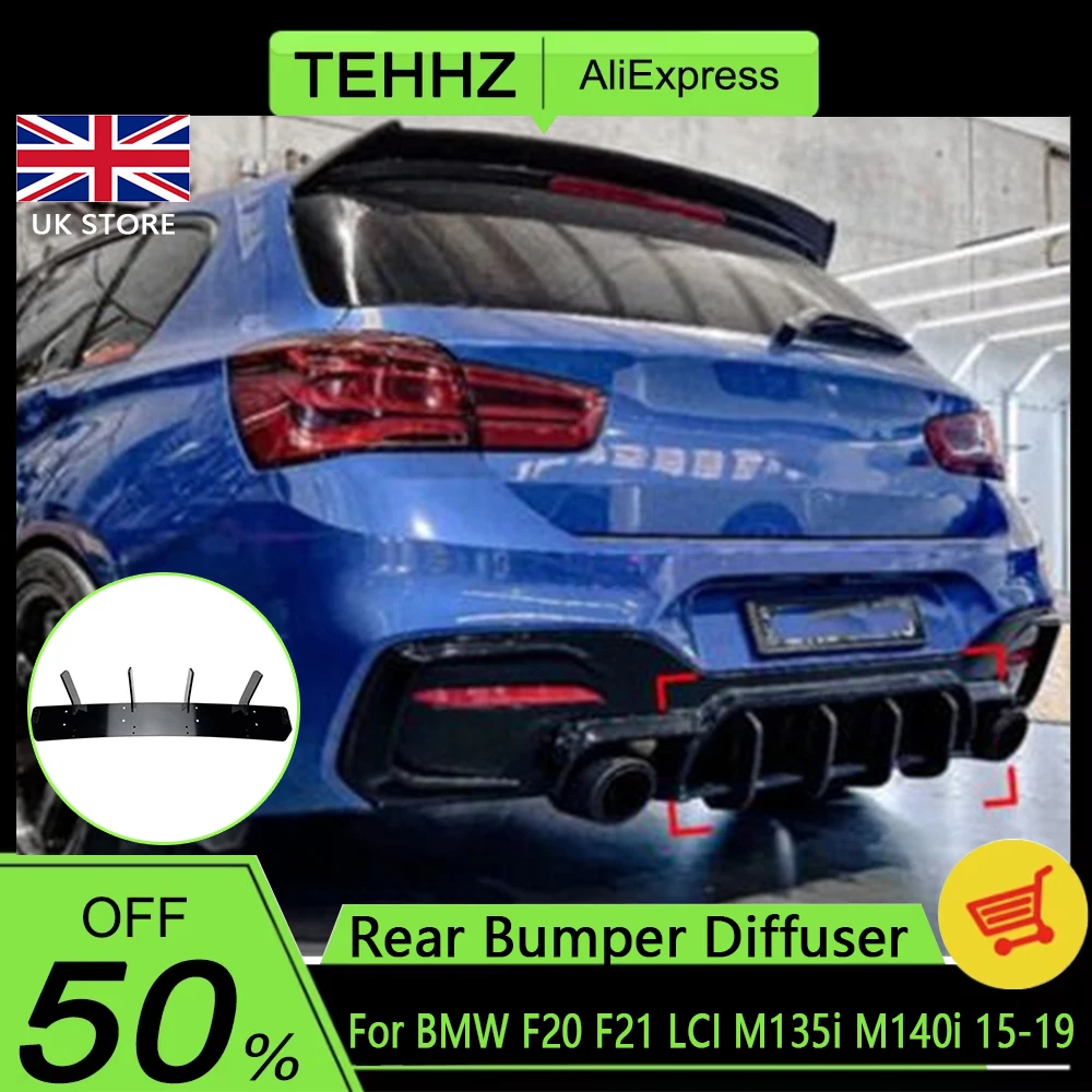 

F20 F21 LCI M135i M140i Rear Bumper Diffuser Lip For BMW 1 Series 2015-2019 Accessories Auto Exterior Modification Parts HOT