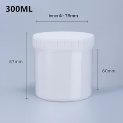 Plastic jar with inner and outer Lid Food Grade Round Container Cosmetic powder hair gel refillable bottle