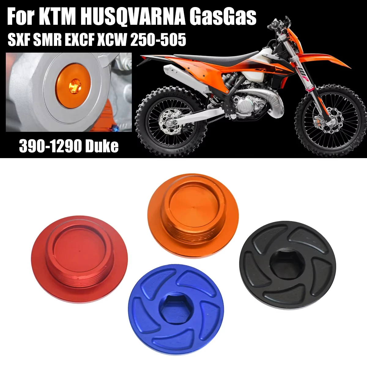 Wtyczka pokrywy zapłonu silnika CNC do KTM EXCF SXF XCF 250 350 450 Duke SMC Enduro Adventure R S T 390 690 790 990 1190 1290