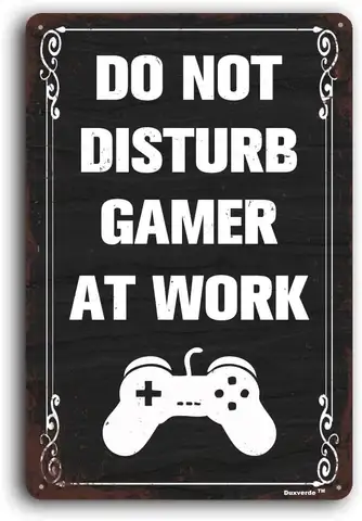 Panneau D.lique en Aluminium pour la Diversification de la Salle de Jeux, Do Not Disturb Gamer at Work, Chambre à Coucher, Ado