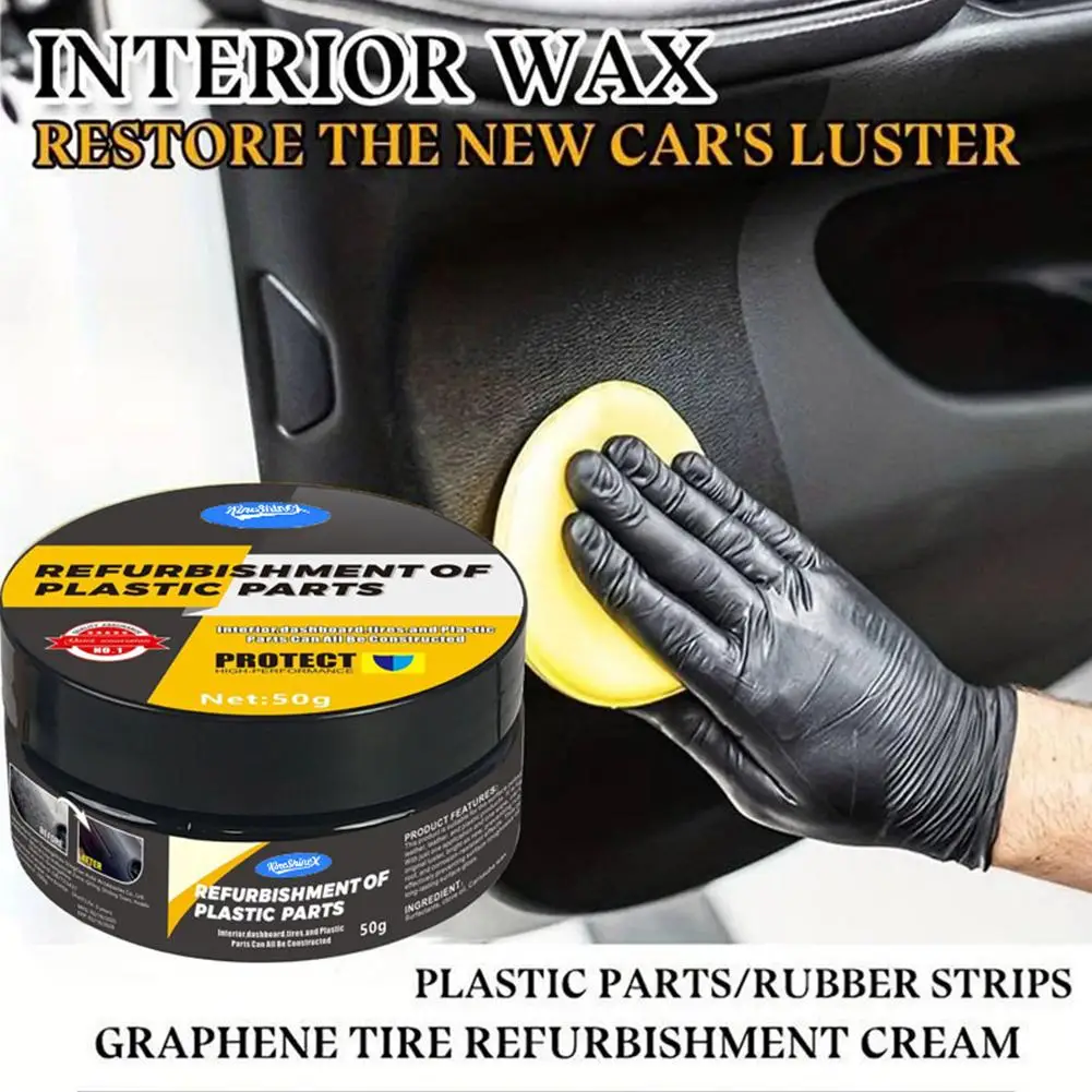 Automotive Plastic Repair Agent-interior And Plastic Polishing Wax, Scratch Repair Anti-aging Cream, Suitable For Tires