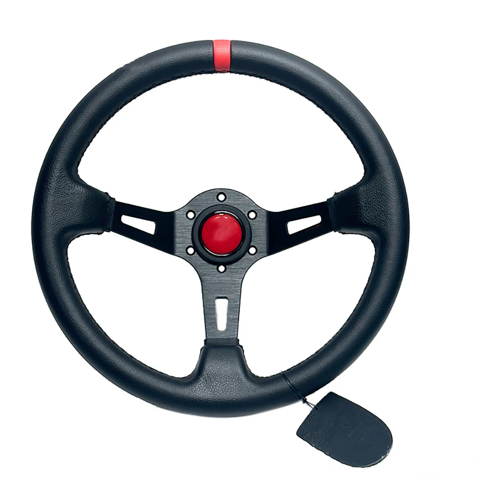 Universal 13 Inch Leather Modification Steering Wheel 335MM Large Concave And Deep Concave Steering Wheel Tools Car Accessories