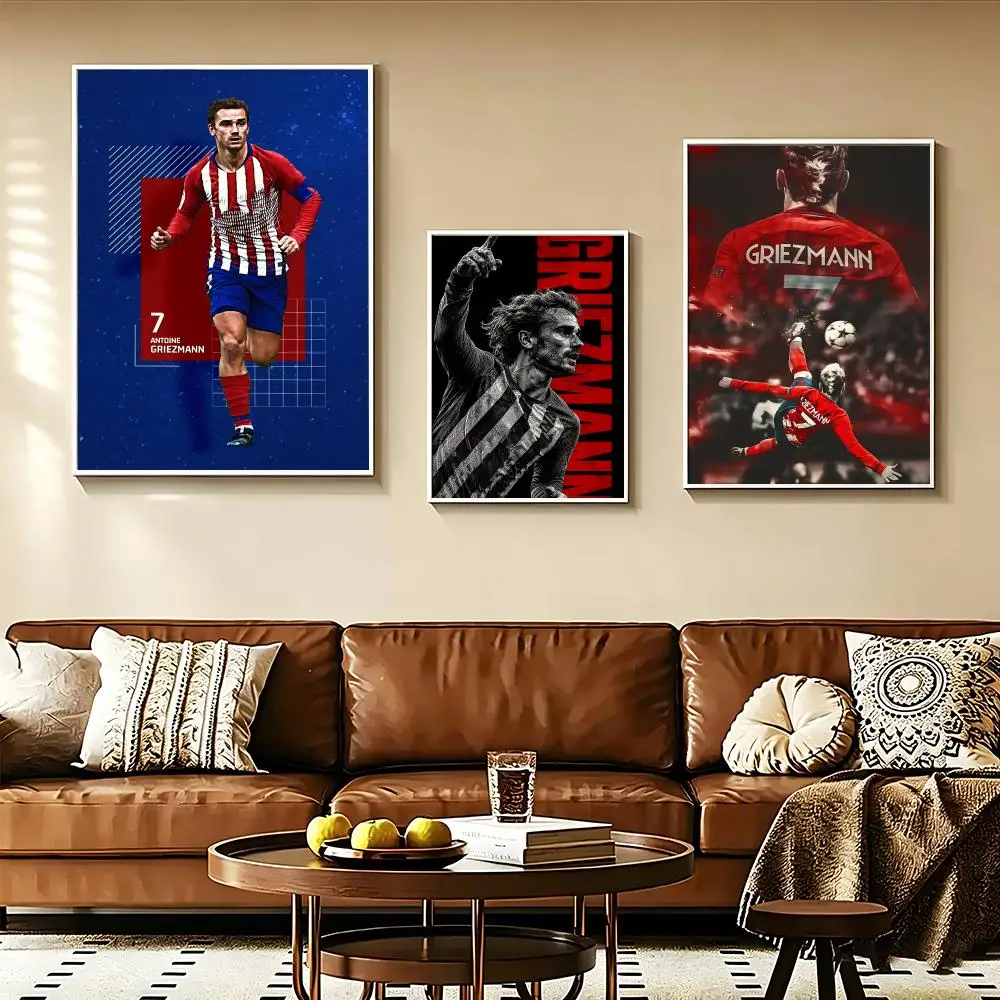 footballer A-Antoine Griezmann-n Poster Waterproof & Self-adhesive HD Wall Art, Ideal for Home Decor & Gifts