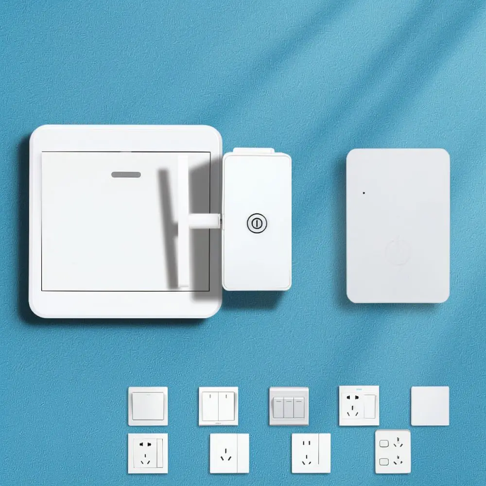 Automatic Remote Control Wall Switch Pusher Wireless Lighting Accessory For Home Office Dorm Rental Without Wiring Kit