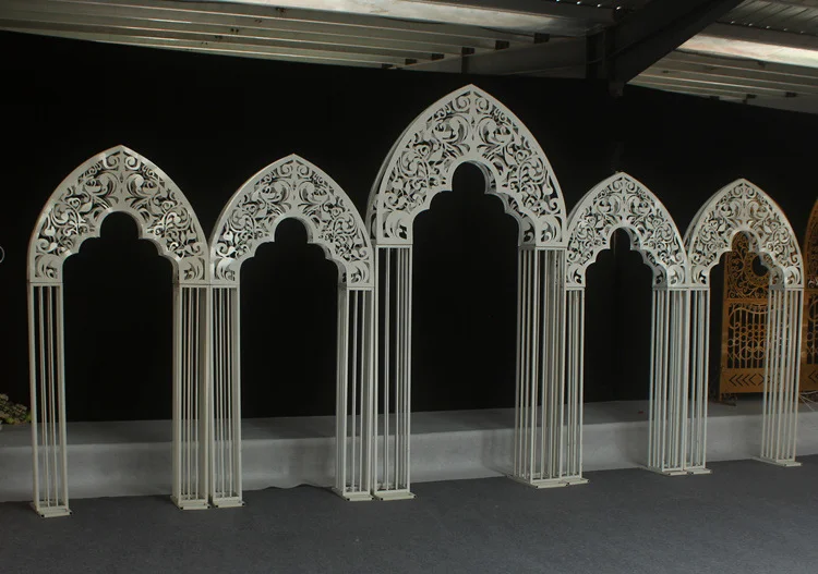 Wedding three-dimensional European iron arch decoration background arch