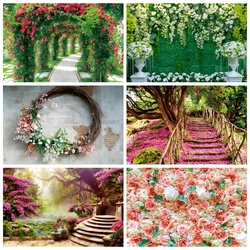Girl Princess Birthday Background Customized Wedding Portrait Decoration Photography Studio Prop Spring European Garden Corrido