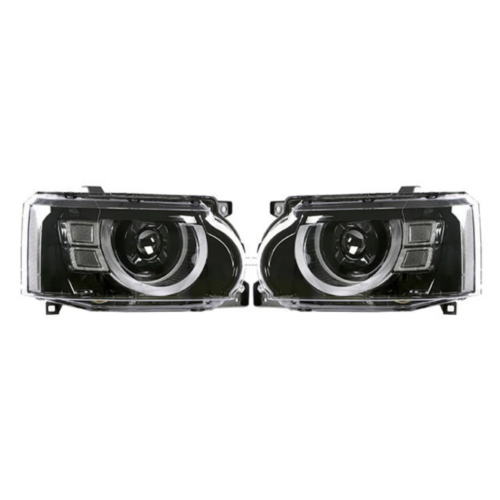 Auto-y Defender Style Headlamp For Land Rover Range Rover 2010 Blue Yellow Dual Colors LED Headlights For Rang Rover Headlight
