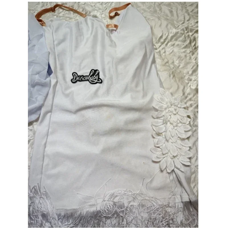 الفتيات تشا تشا سامبا تانجو قاعة الرقص رومبا الملابس حبال الفتيات المنافسة أداء زي جديد الطفل شرابة فستان رقص اللاتينية