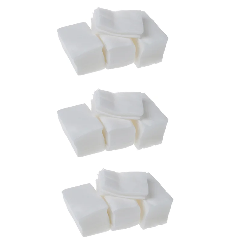 

N02R-960Pcs Леди Белый Средство для снятия лака Прямоугольные ватные диски для чистки лица