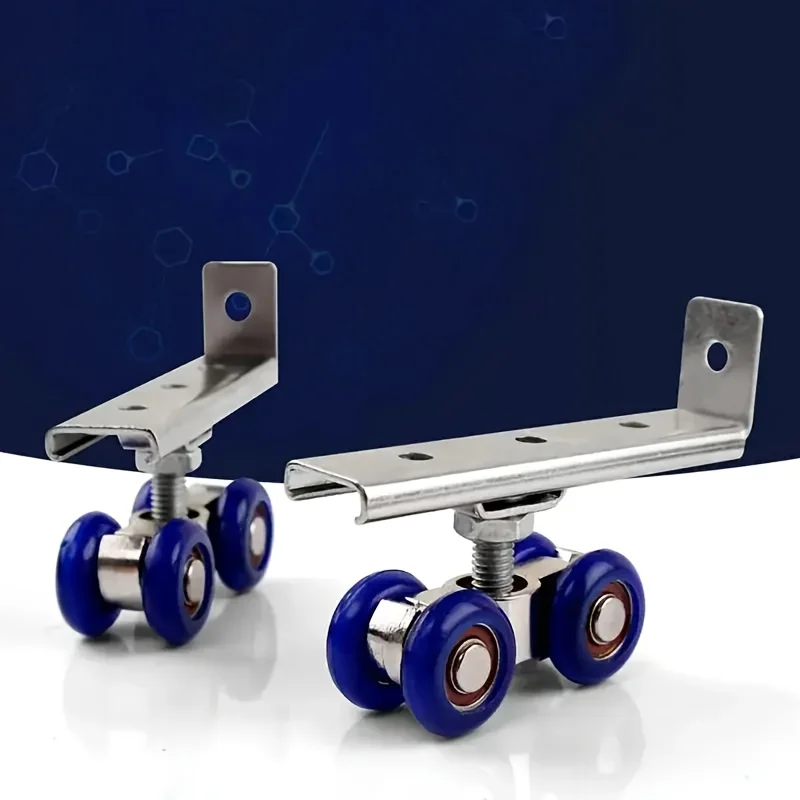 Zestaw rolkowy do drzwi przesuwnych - Kółka do drzwi przesuwnych - Drzwi stodołowe z okuciami w zestawie, Zestaw szyn do drzwi stodołowych