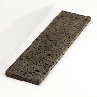 Volcanic Stone Slab Handcrafted Ancient Dragon Totem Oriental Zen Artwork Luxury Wabi-sabi Home Decoration 34x9cm