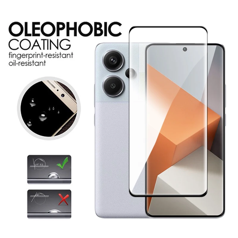Für Redmi Note 13 Pro+ 5G Glas Für Xiaomi Redmi Note 13 Pro Plus Gehärtetes Glas 6,67 zoll Volle Abdeckung 3D Gebogene Screen Protector – Detail 3