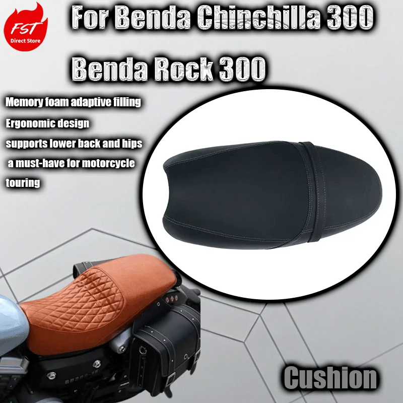

Extended Seat Cushion for Benda Grey Stone 300, Chinchilla 300 & QJmotor SRK 300, Motorcycle Modified Vintage Seat