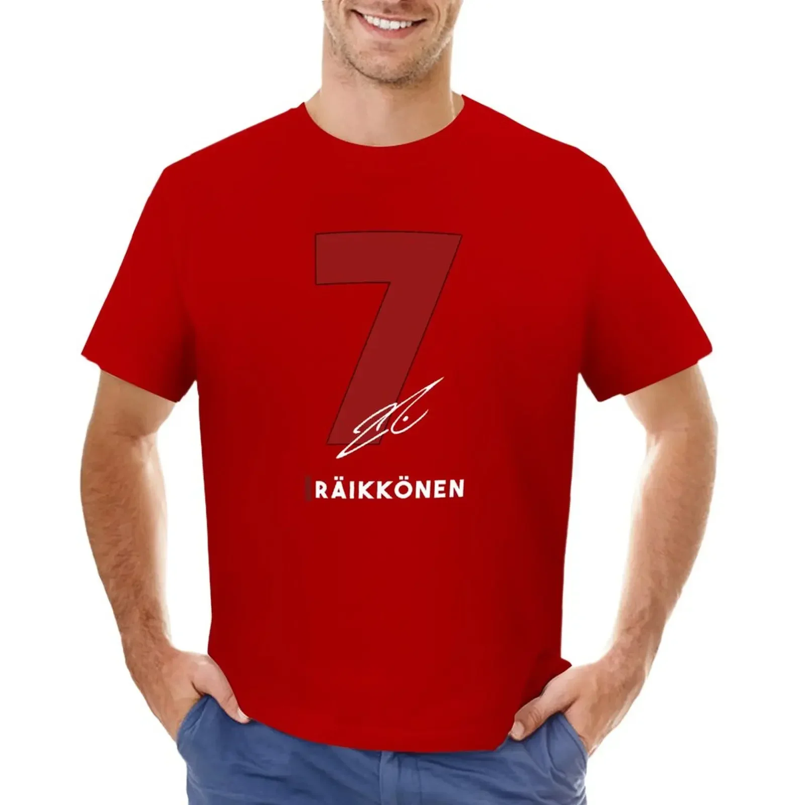 Kimi Raikkonen T-Shirt vintage customizeds t shirts for men graphic anime clothes new in tops & tees heavyweight Male Cartoon