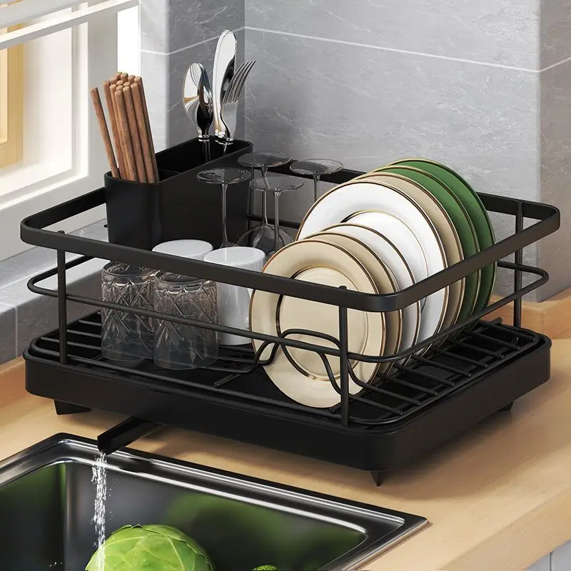 

Dish storage rack, sink, drain bowl rack, storage rack, kitchen countertop, chopsticks, cabinets, chopsticks, drain bowl storage