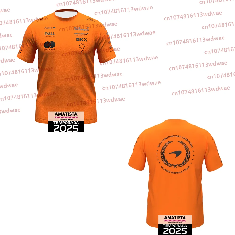 

2025 New Men Woman Unisex Street Short Sleeve T-shirt Formula 1 Racing Training Suit.McLaren.Tees Norris 4 Kits PIASTRI 81 Kit