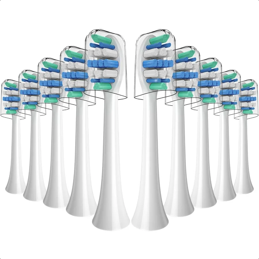 

Сменные насадки для зубных щеток для электрической зубной щетки Phillips Sonicare, ручки-кликоны, 10 шт., белый, синий, 1 шт. в упаковке)