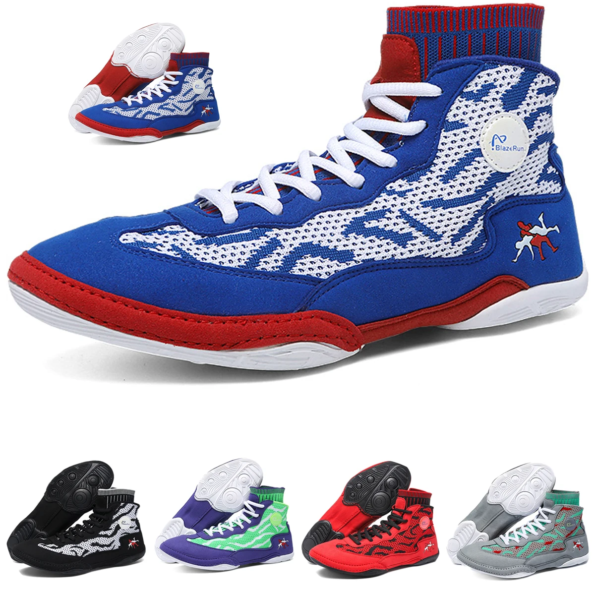 Men women Boxing boots Wrestling Shoes gear Combat Sneakers Gym Equipment Training Fighting Boots Professional Wrestling Shoes