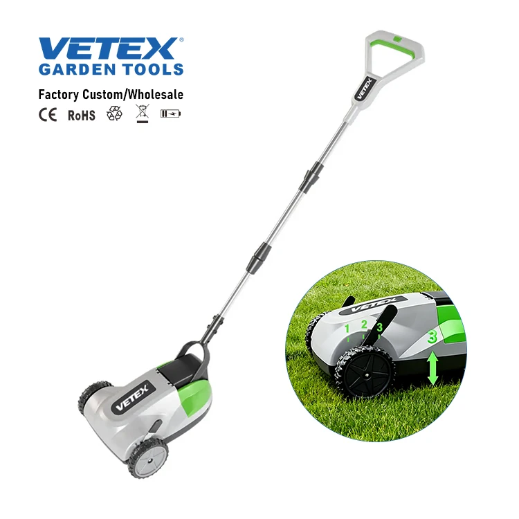 

VETEX Wholesale 21V Cordless Lawn Mower Set and Charger Rechargeable Grass Cutter Trimmer Kit for Garden and Yard with Battery