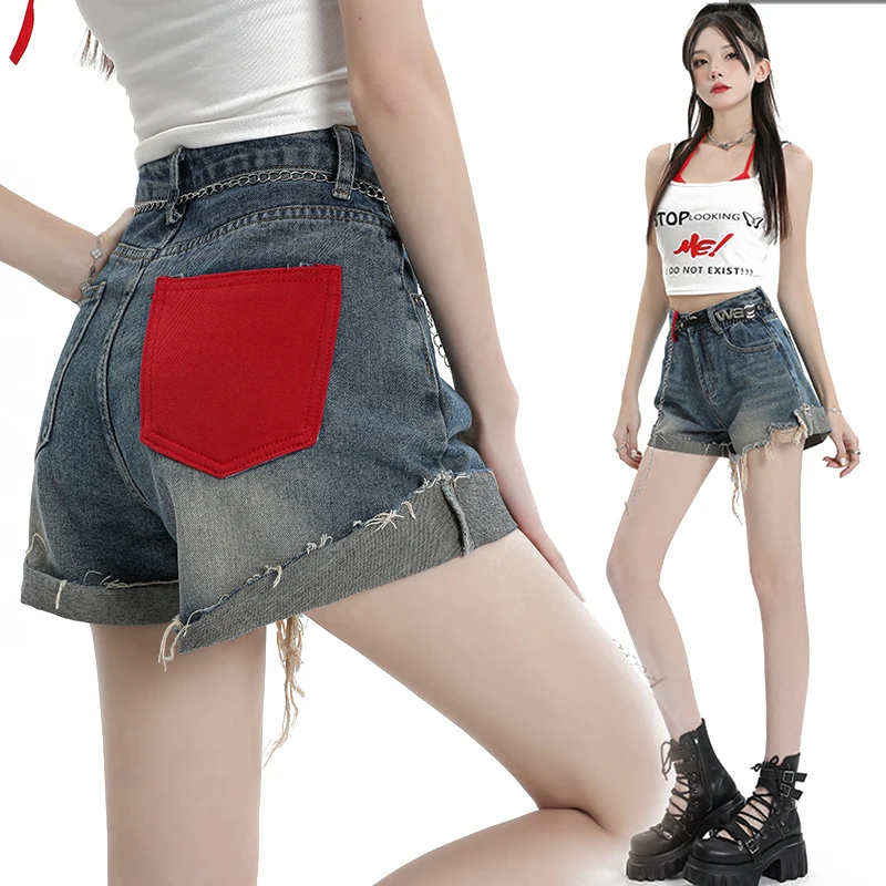 

Shorts Personalized Denim Jeans Summer Dress Women's Non Elastic Cowboy Shorts 2025 New