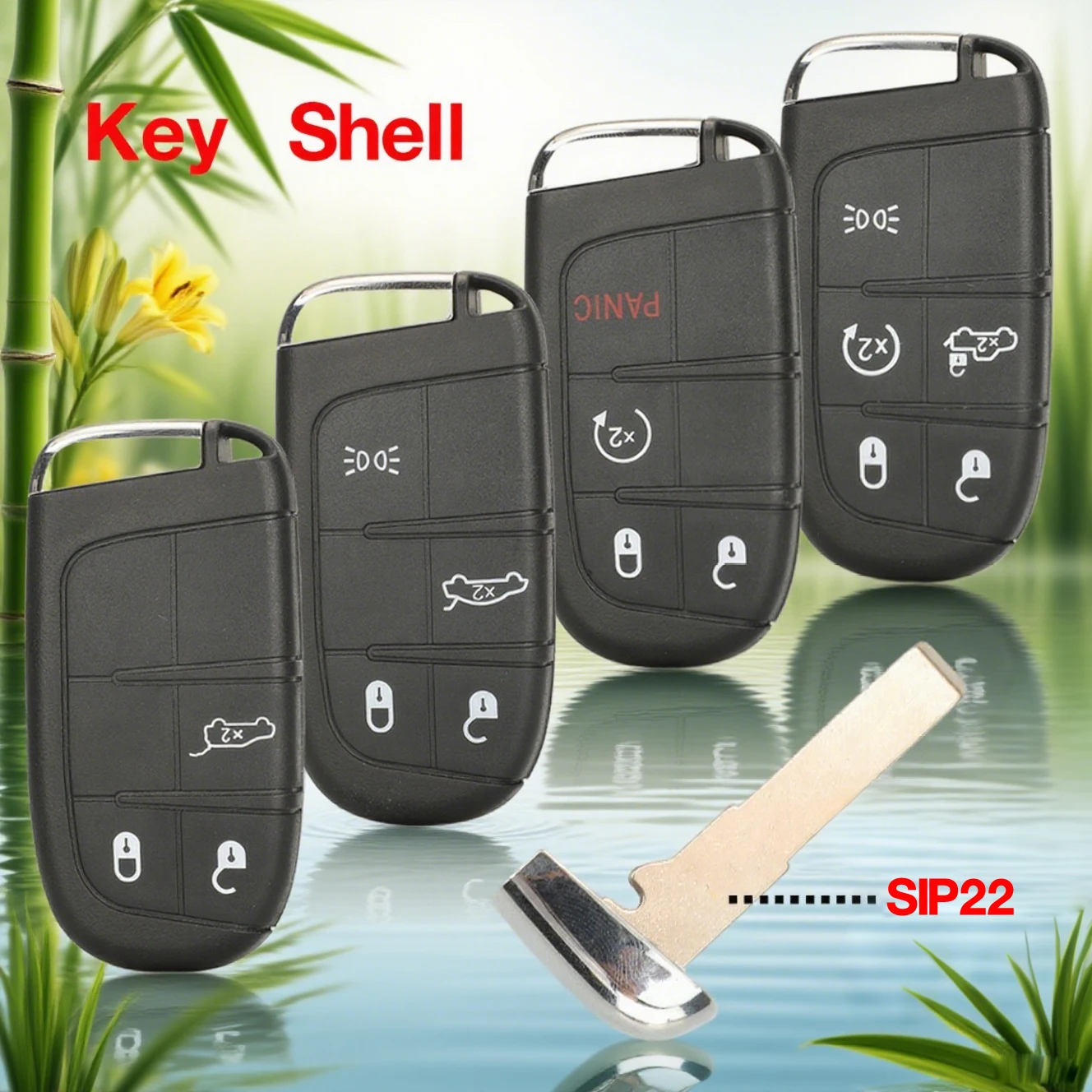 

Jingyuqin 3/4/5BTN чехол для дистанционного ключа автомобиля с необрезанным лезвием SIP22 для 500 500L 500X 2015 2016 2017 2018 2019 2020 Замена