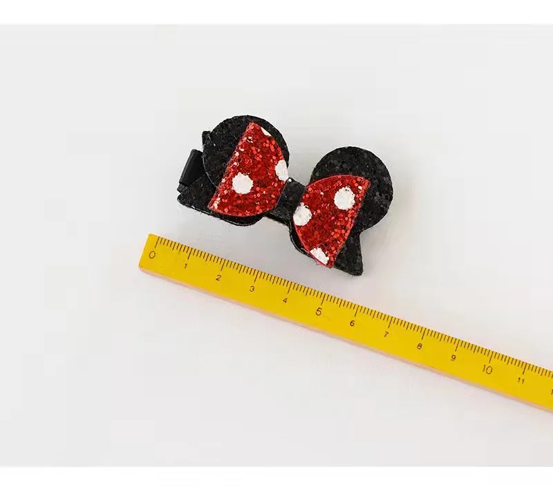 Picture 5: Thumblina Mini Red Cat Ears Princess Hairgrips Glitter Hair Bows with Clip Dance Party Hair Clip Girls Hairpin Hair Accessories