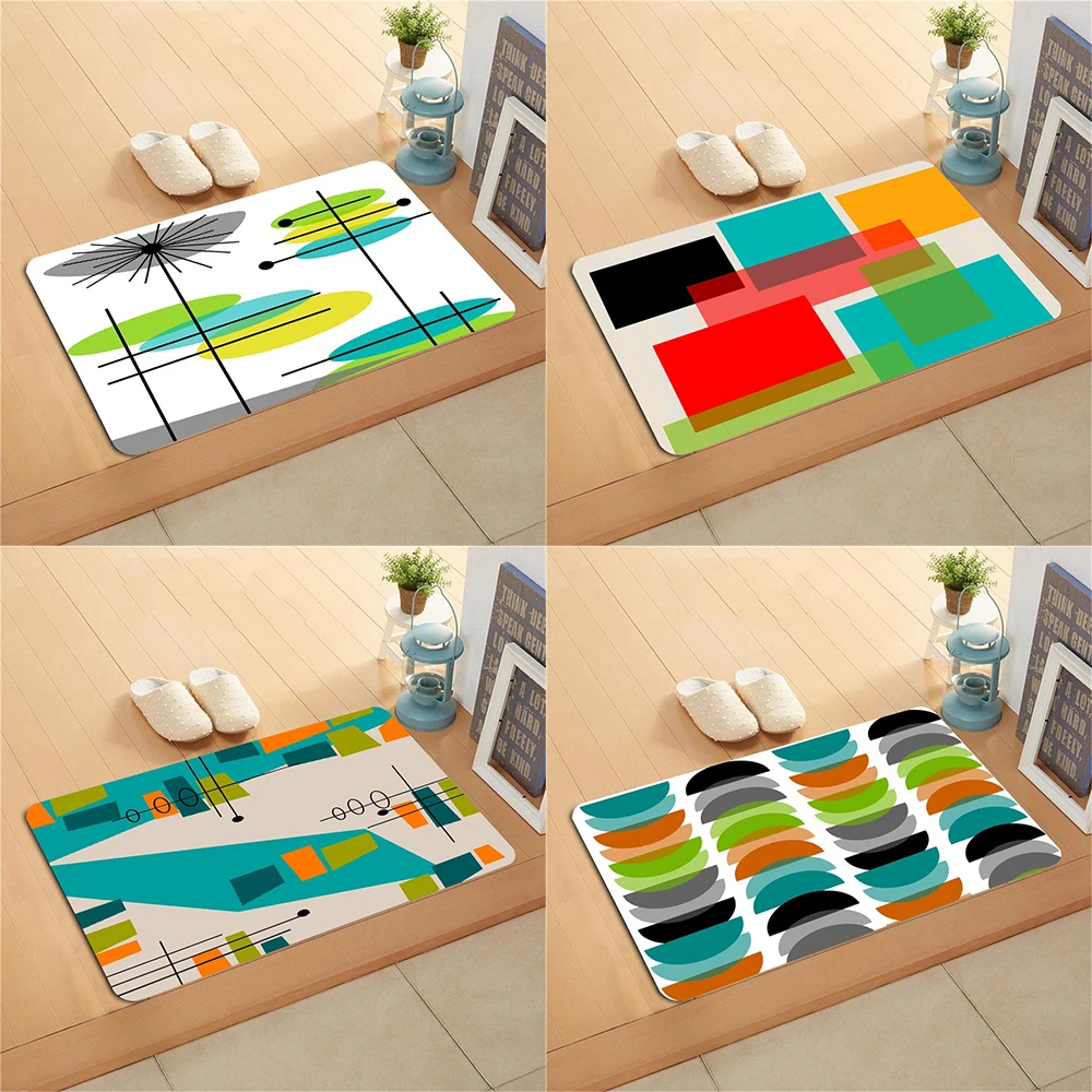 Modern simple geometric pattern carpet bedroom living room entrance entrance floor mat home decoration bathroom absorbent mat