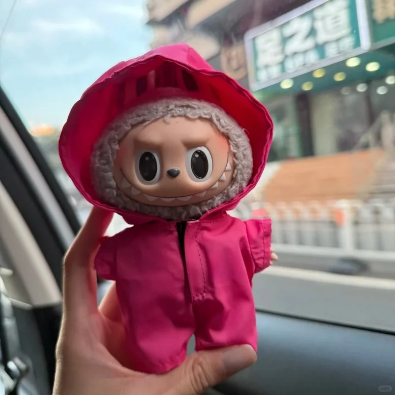 سترة واقية جديدة من لابوبو لملابس الدمى القطيفة الصغيرة مقاس 17 سم، مزينة لألعاب الحفلات والألعاب وهدايا أعياد الميلاد