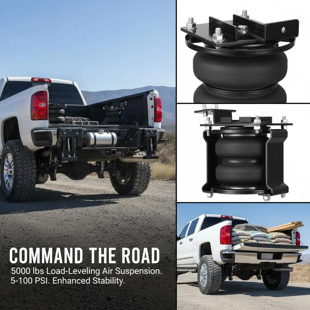 Kit de Suspensión Neumática Compatible con Chevrolet Silverado 2500/3500HD y GMC Sierra 2500/3500HD 4WD RWD 2011-2019, Re