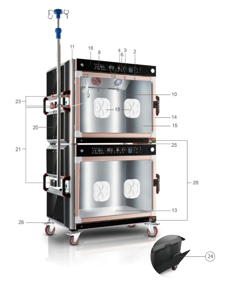 ICUs Professional Veterinary Equipment Animal ICU Pet Monitor cage Pet medical equipment