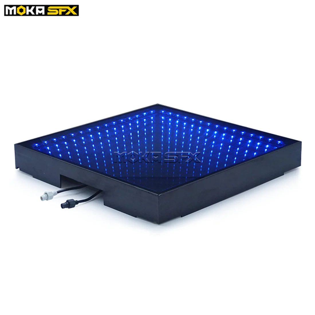 MOKA SFX 3D Infinit LED podłoga szkło hartowane lustro parkiet taneczny 50x50cm RGB LED piętro Panel wodoodporny klub Pub SD sterowania