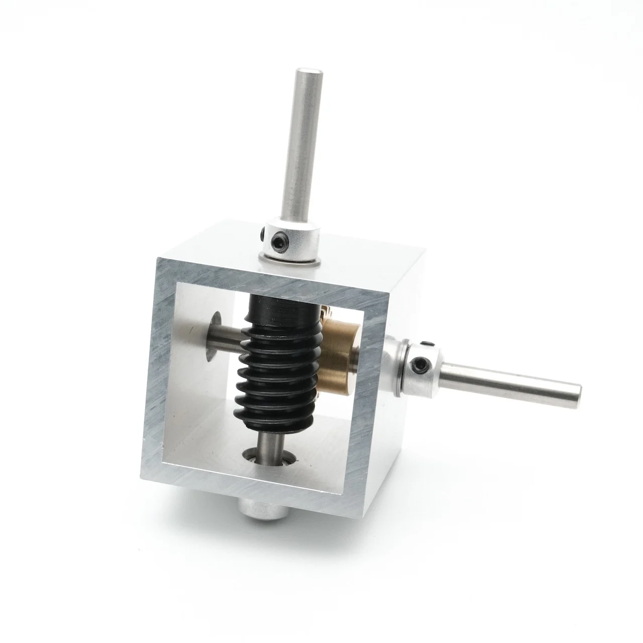 1:10 1:20 Worm Gear Reduction Gearbox 6/8MM Shaft 20T Gear 90 Degree Right Angle Corner Device