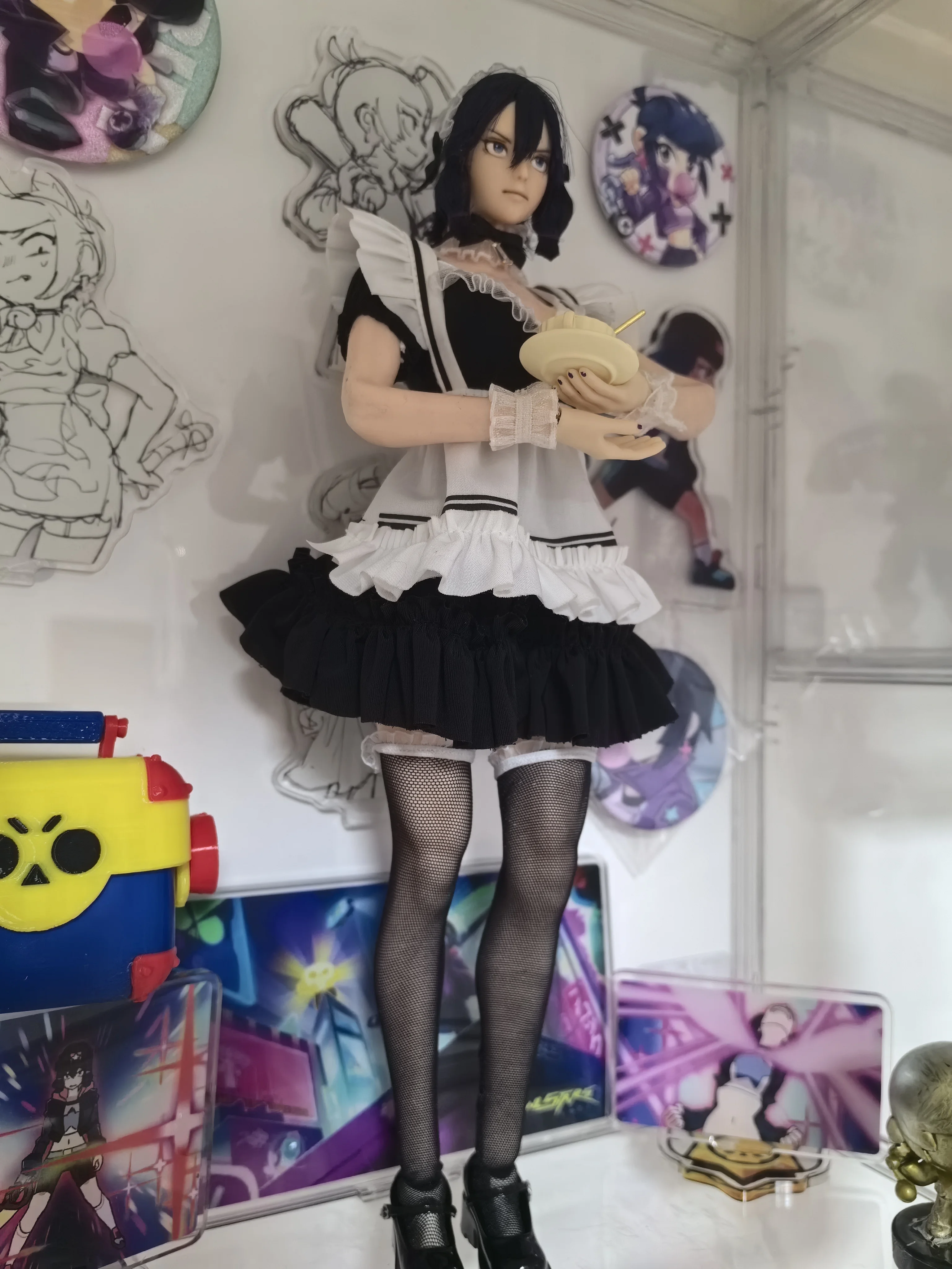 1/6 Maid Clothing Suit Costume Model Fit 12'' Female Girl Action Figure