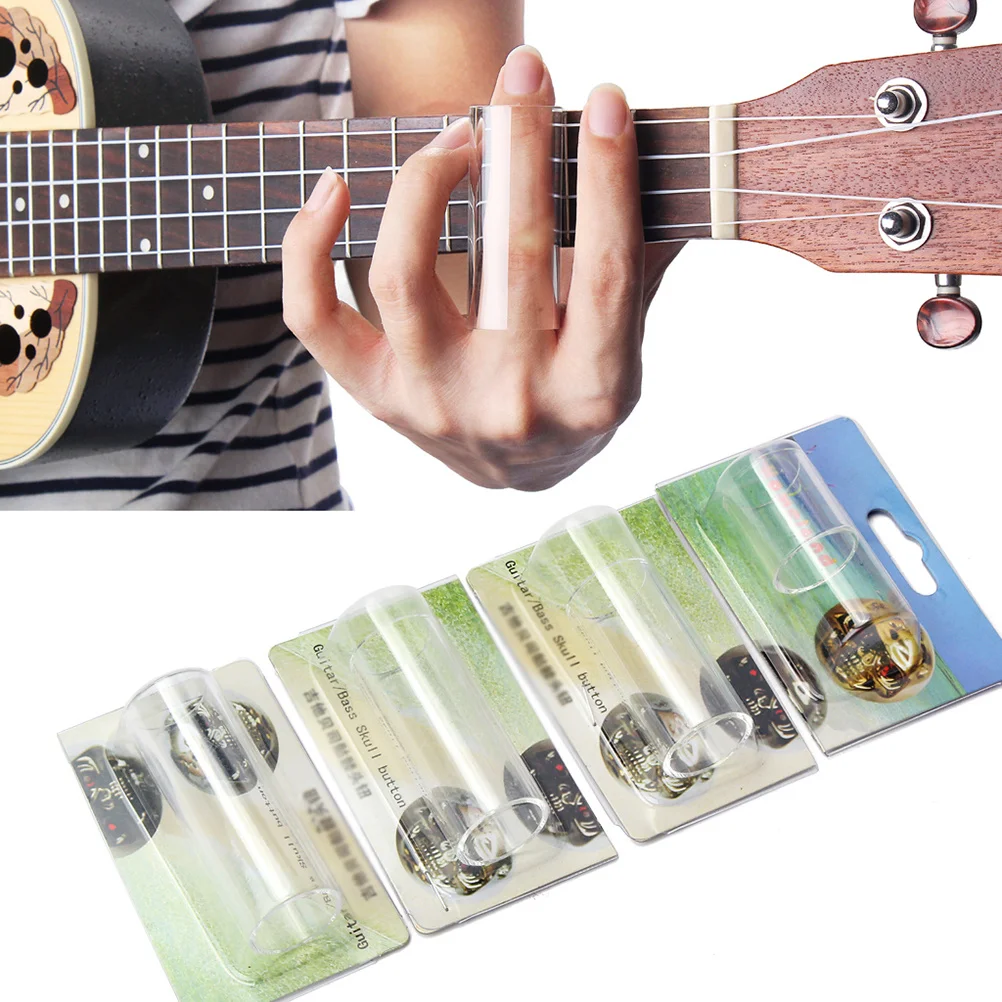 

Glass Finger Slide Bar 60mm Guitar Slide Durable Clear Bright Sound for Electric Acoustic Banjo Ukulele Finger Slider