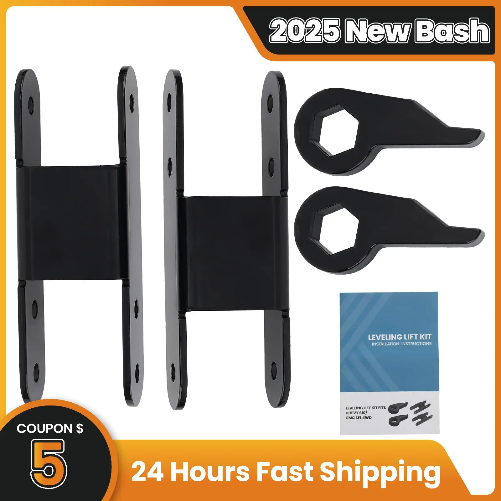 

Lift Kit 1''-3'' Front Torsion Keys & 2" Rear Shackles for GMC S15 4WD 1982-2004
