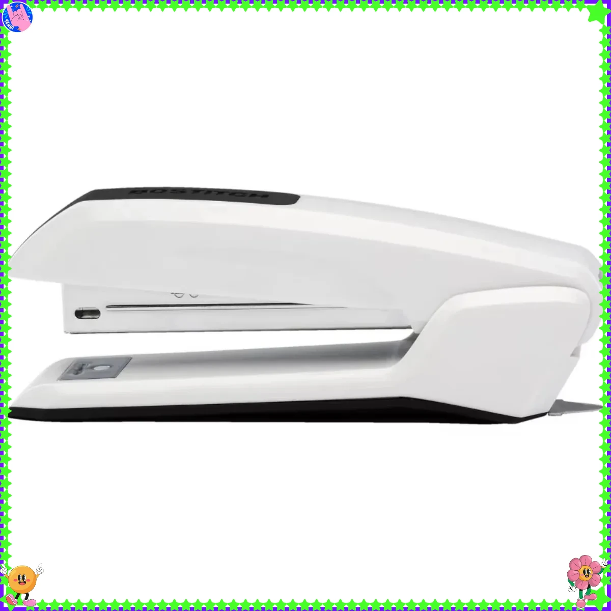 Cucitrice 3 in 1 con rimozione integrata e conservazione punti metallici, contiene 420 punti metallici, contiene 20 fogli, leggera, bianca