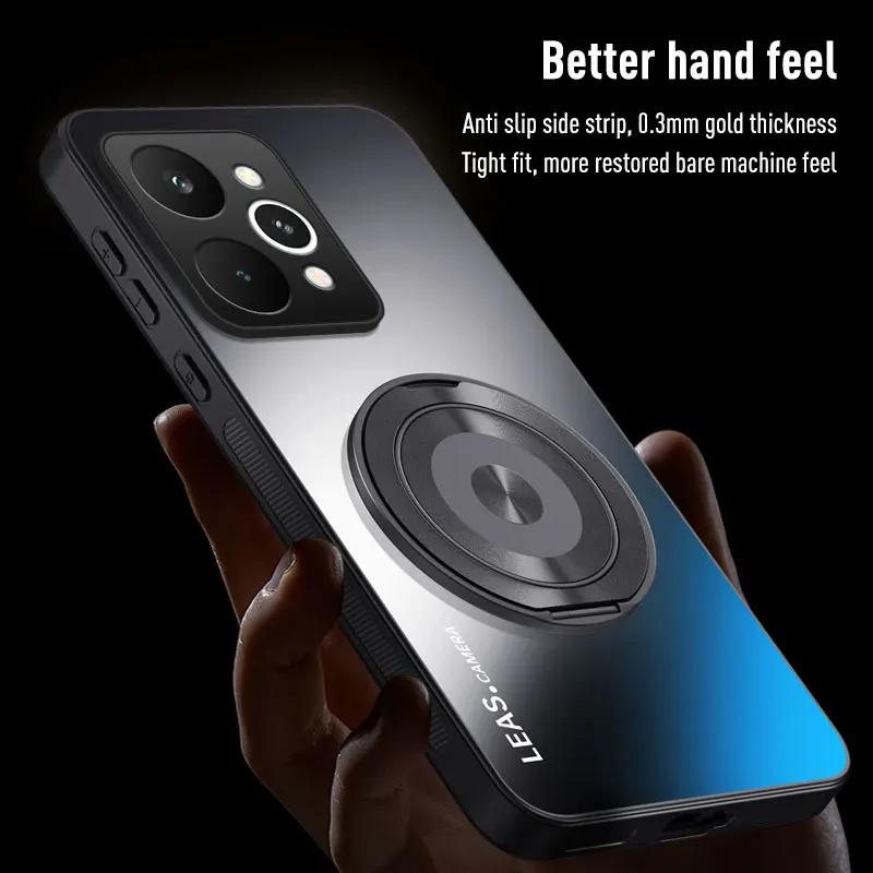 EUCAGR Für Realme 15 Fall Luxus AG Matte Zurück Abdeckung Für Realme 15 Pro 5G Stoßfest Stehen stoßstange Funda Für Realme15Pro