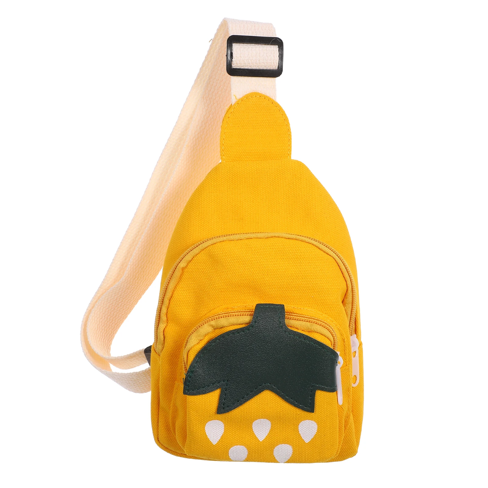 

1pc Cartoon Strawberry Chest Bag Girls PU Sling Bags Adjustable Shoulder Crossbody Child Birthday Gift Travel Outdoor for Kids