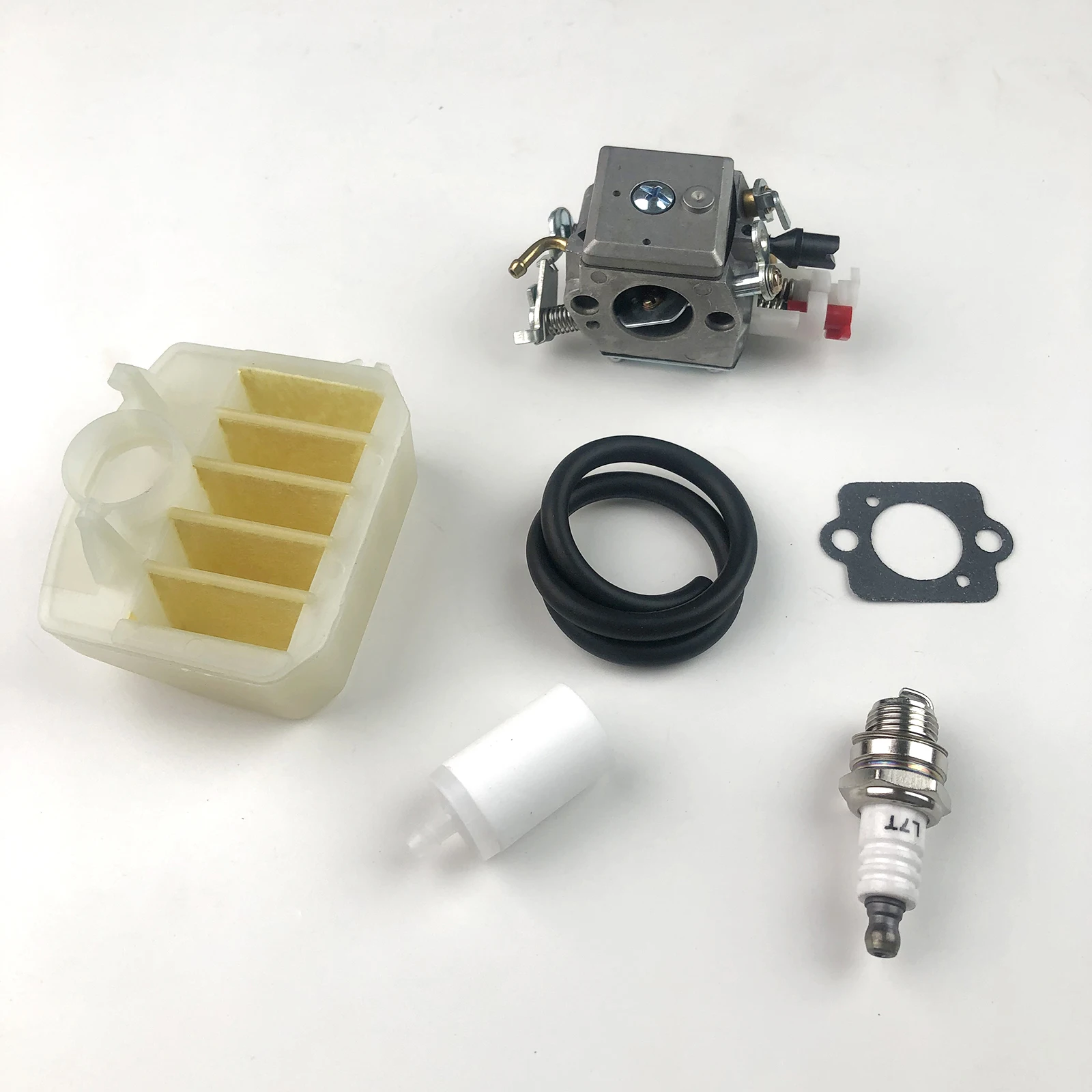 

Carburetor Air Fuel Filter Line Kit Chainsaw Carburetor Spark Plug Set for Husqvarna 340 345 346 350 351 353 Zama One 503283208