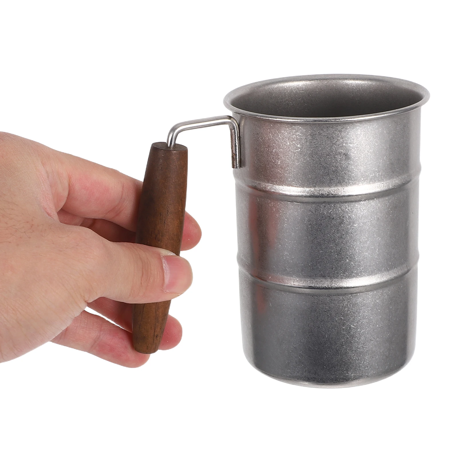 

2Pcs Vintage Stainless Steel Beer Mugs Handle Metal Camping Coffee Mug Portable Water Tumbler Beer Mugs Stainless Steel Mug