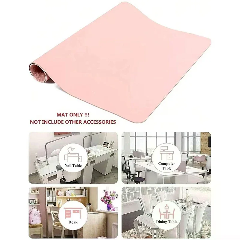 Foldable Nail Art Table Mat PU Leather Studio Desk Mat Nail Armrest Cushion Waterproof Hand Rest Pad Scratch Dirt Easy Cleaning