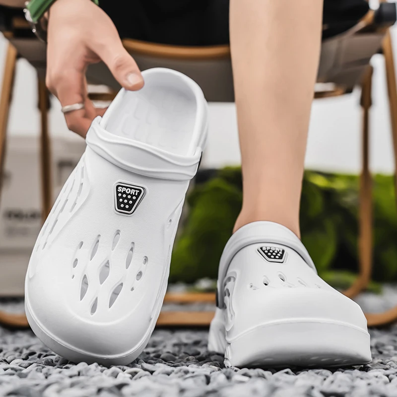 Sommerliche Unisex-Sandalen mit Rutschfester Sohle, Baotou-Sandalen für Männer, Strand-Freizeitpantoffeln – Detail 8